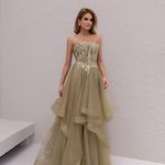 Vestido Longo Vessira Verde Oliva 