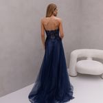Vestido Longo Noria Azul Marinho 