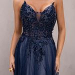 Vestido Longo Noria Azul Marinho 