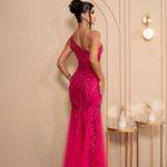 Vestido Longo Laluzi Paetê Pink