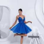 Vestido Curto Iranaí  Azul Royal