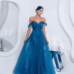 Vestido Longo Lys Turquesa