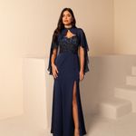 Vestido Midi Alessia Azul Marinho