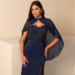 Vestido Midi Alessia Azul Marinho