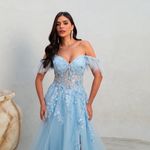 Vestido Longo Vallen  Azul Serenity