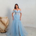 Vestido Longo Vallen  Azul Serenity