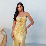 Vestido Longo Estelle  Amarelo