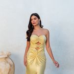 Vestido Longo Estelle  Amarelo