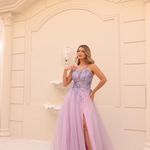 Vestido Longo Amelisse Lilas
