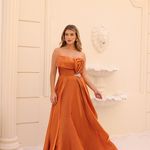 Vestido Longo Zirelle Terracota