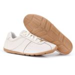 Tênis Casual Couro Flexível Porcelana