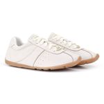 Tênis Casual Couro Flexível Porcelana