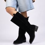 Bota Cano Alto Montaria Camurça Preto
