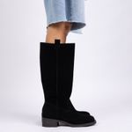 Bota Cano Alto Montaria Camurça Preto