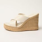 PRÉ-VENDA (embarque previsto 07/09) Sandália Anabela Corda Natural Off White