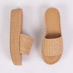 Sandália Flatform Palha Natural