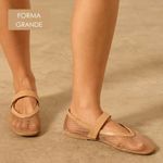Sapatilha Bailarina de Tela Palha