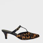 MULE  ANIMAL PRINT ONCINHA PRETO