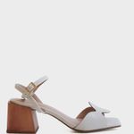 SANDÁLIA SALTO BLOCO LILLY  OFF-WHITE