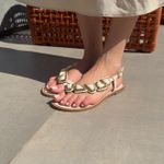 RASTEIRA REGINA OFF WHITE COURO LEGÍTIMO
