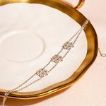 Pulseira Trevos Corrente Dupla