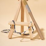 Colar Lápis Lazuli intercalado com pérolas