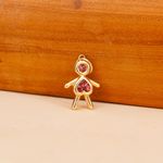 Pingente Menina – Topazio pink