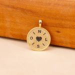 Pingente Medalha Follow your Heart