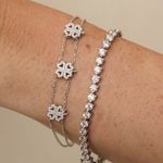 Pulseira Trevos Corrente Dupla