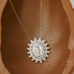 Colar Nossa Senhora das Graças Raios Navetes Baguetes 3 cm