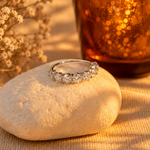 Meia aliança Moissanite