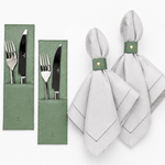 Kit Porta Talher + Porta Guardanapo- Verde Oliva