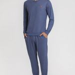Pijama Masculino Manga Longa e Calça At Home