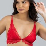 Sutiã Leve Em Renda Thaila Vermelho 
