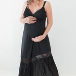 Camisola Longa Amamentação Isadora Preto - Laura Duncan