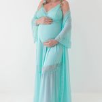 Camisola Longa Amamentação Isadora Verde Frais - Laura Duncan
