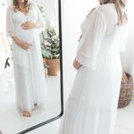 Robe Longo em Tule Isadora Branco - Laura Duncan