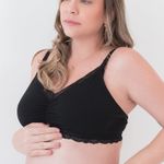 Top Amamentação Visco e Renda Isadora Preto - Laura Duncan
