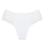 Calcinha em Renda Caleçon Isadora Branco - Laura Duncan