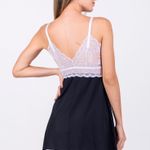 Camisola Curta Amamentação Isadora Preto e Branco - Laura Duncan