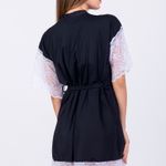 Robe Curto Isadora Preto e Branco- Laura Duncan