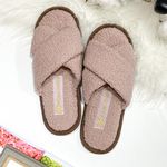 Chinelo Adulto Feminino Tira Transpassada Pelúcia Encanto