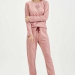 Pijama Feminino Manga longa e Calça Love is You