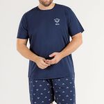 Pijama Masculino Plus Size Manga Curta Match Point