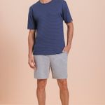 Pijama Manga Curta Masculino Navy
