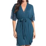 Robe Feminino Curto Com Renda Manu Colors Marinho - Daniela Tombini