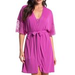 Robe Feminino Curto Com Renda Manu Colors Cereja - Daniela Tombini