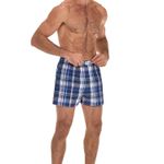 Cueca Samba Canção Xadrez Tons de Azul