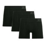 Kit 3 Cuecas Boxer Sem Costura Preto