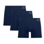 Kit 3 Cuecas Boxer Sem Costura Navy